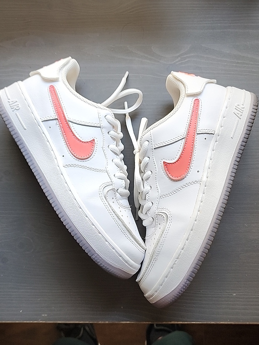 NikeAir Force 1/1 GS 'White Purple Pulse'